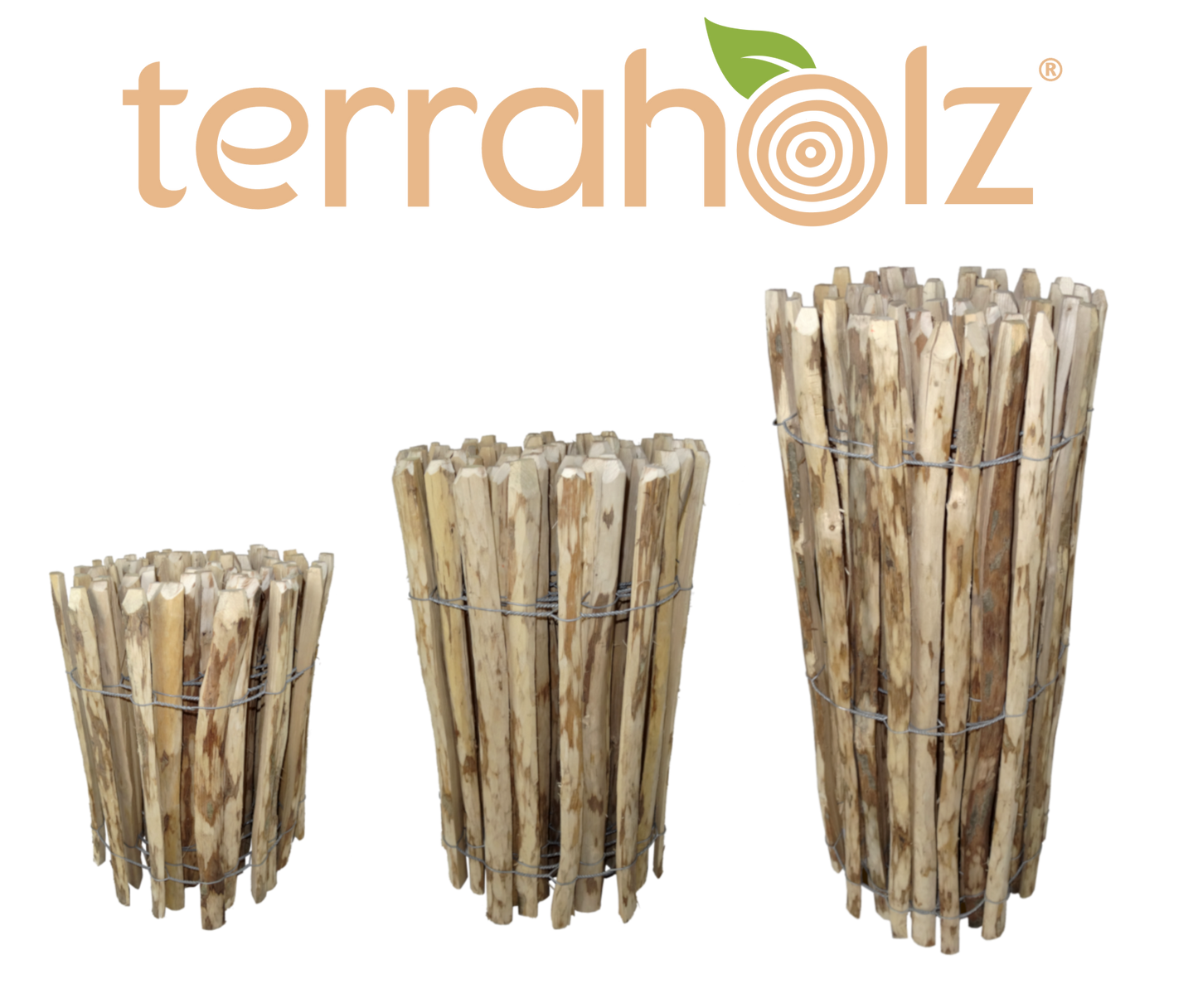 terraholz Sonderposten Staketenzaun 60cm Höhe, 8m Länge