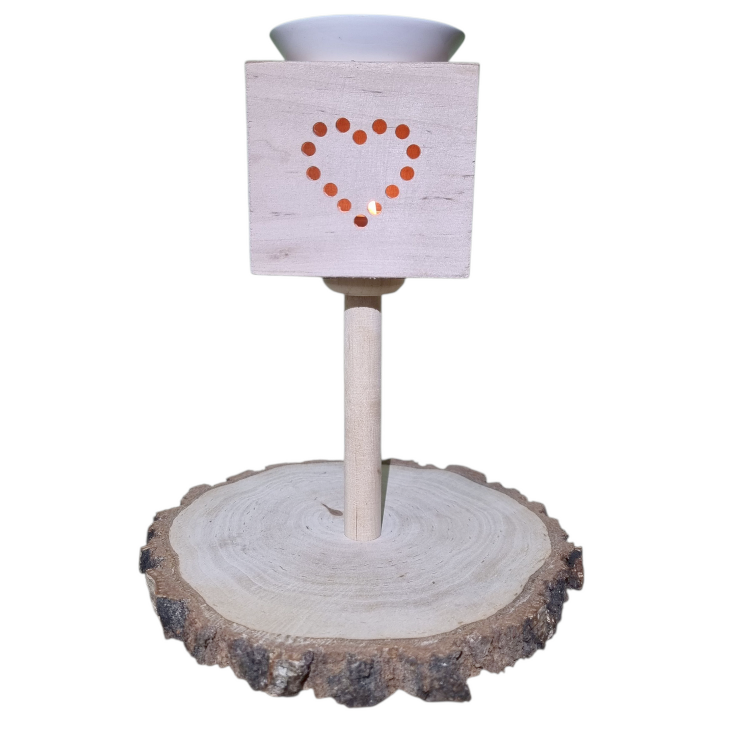 Duftlampe Aromalampe Teelichtlampe ätherisches Öl Infusor aus Holz Typ Birke