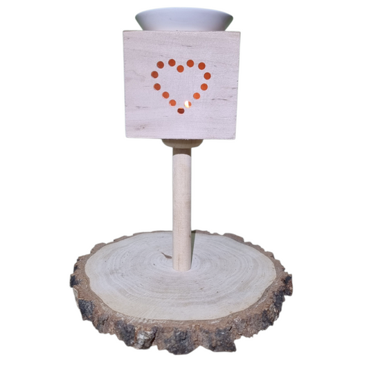 Duftlampe Aromalampe Teelichtlampe ätherisches Öl Infusor aus Holz Typ Birke