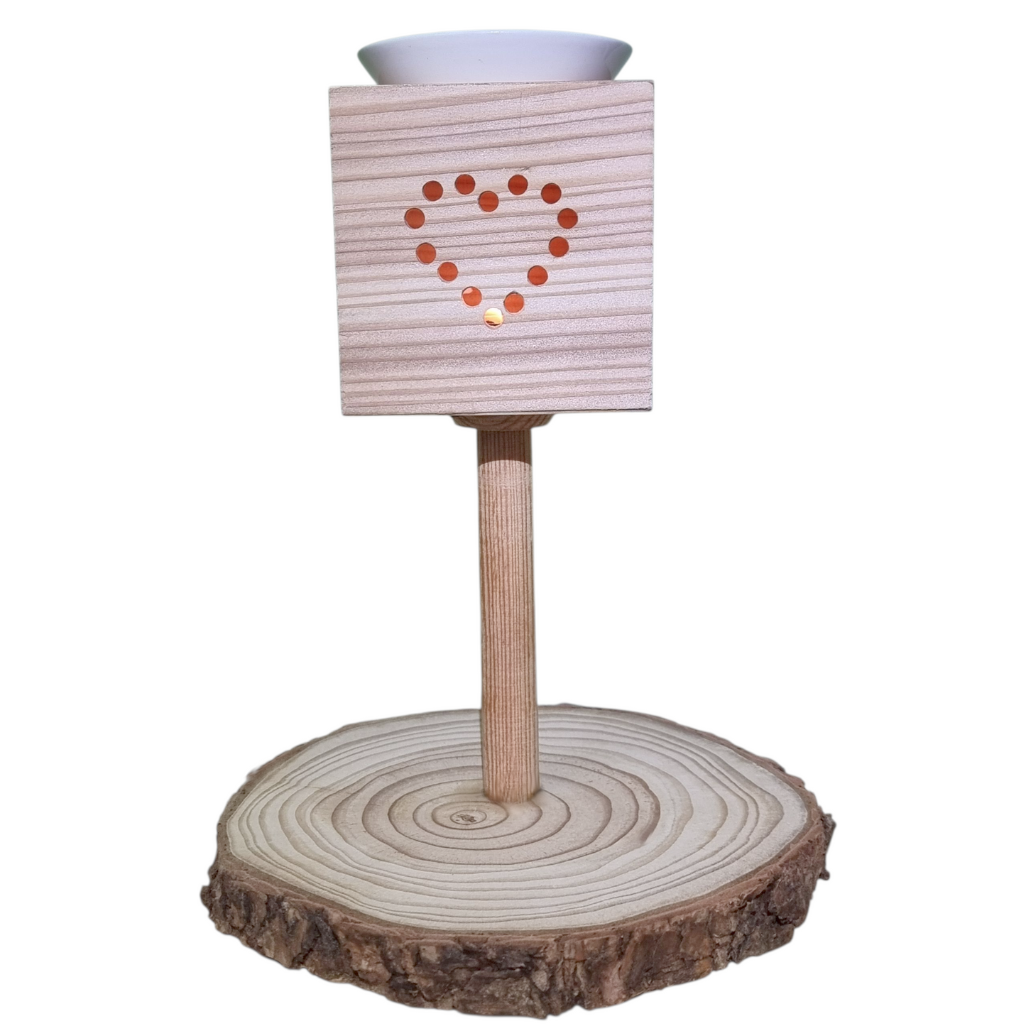 Duftlampe Aromalampe Teelichtlampe ätherisches Öl Infusor aus Holz Typ Lärche
