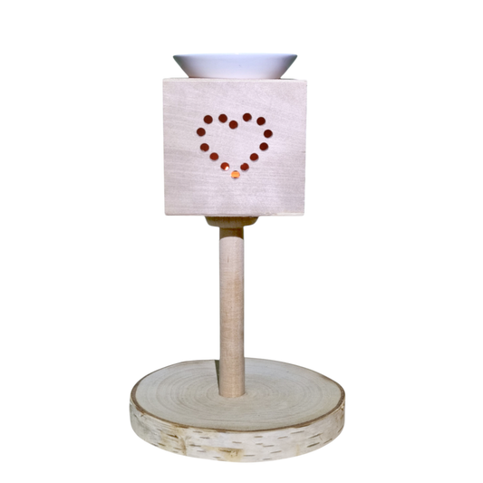 Duftlampe Aromalampe Teelichtlampe ätherisches Öl Infusor aus Holz Typ Birke jung