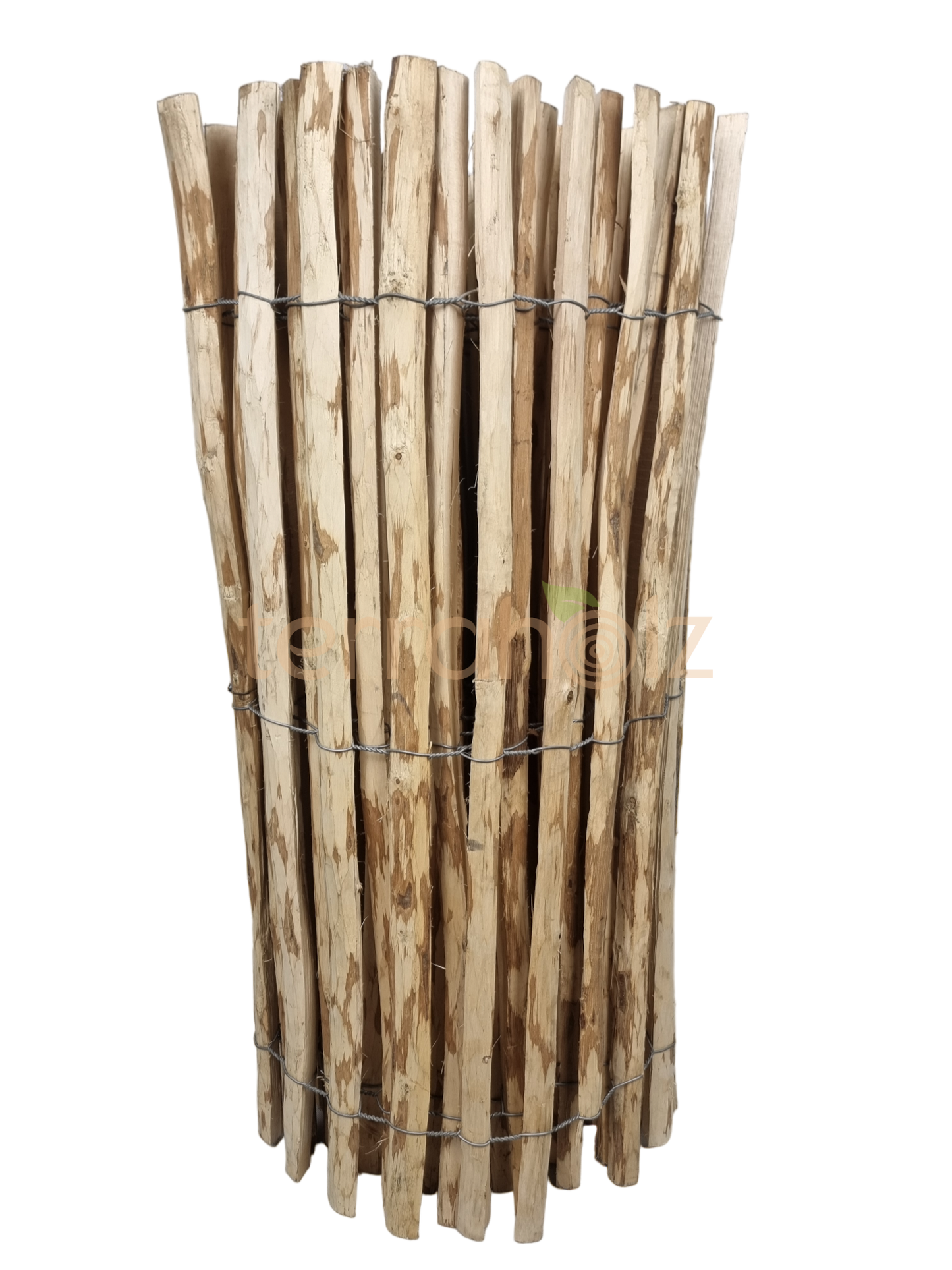 Picket fence, natural, 90cm high, 500cm long, hazelnut